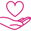 icon of a heart in a hand